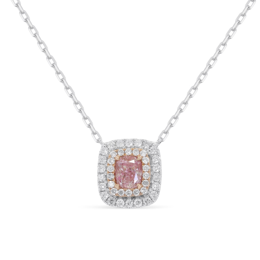 Madison L 18K White Gold Fancy Pink Diamond Necklace - style N2052PDW