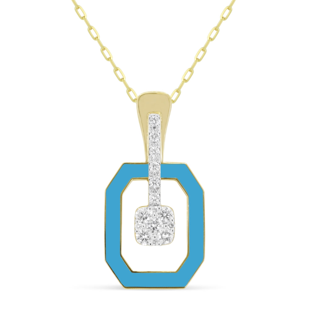 Madison L 14K Yellow Gold Turquoise Pendant - style N2063TQY