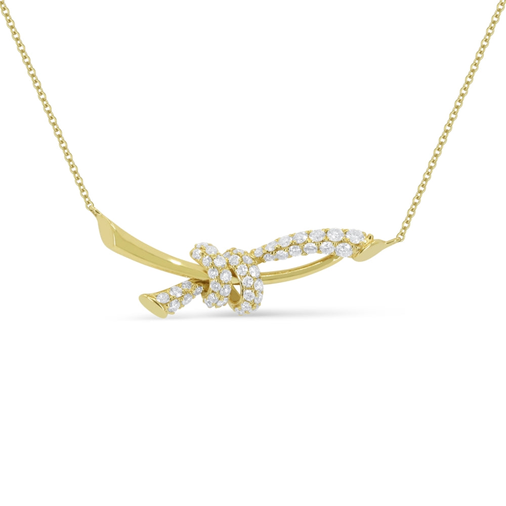 Madison L 14K Yellow Gold Diamond Necklace - style N2068Y