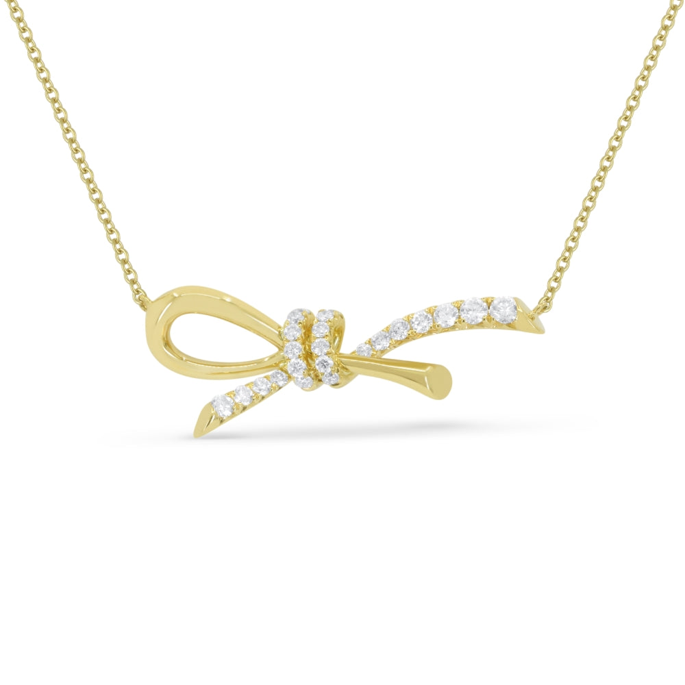 Madison L 14K Yellow Gold Diamond Necklace - style N2069Y