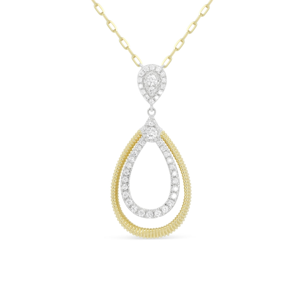 Madison L 14K Two Tone Gold Diamond Pendant - style N2092WY