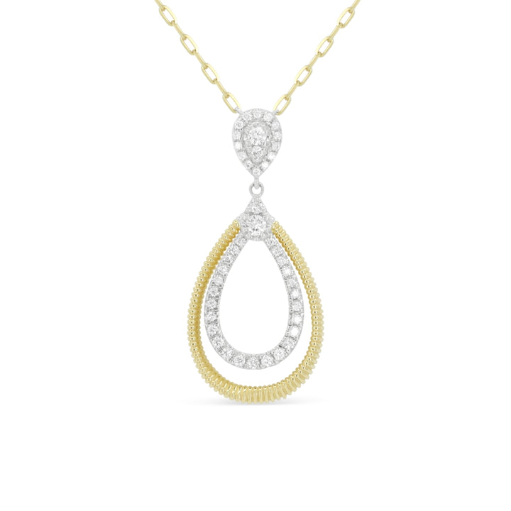 Madison L 14K Two Tone Gold Diamond Pendant - style N2092WY