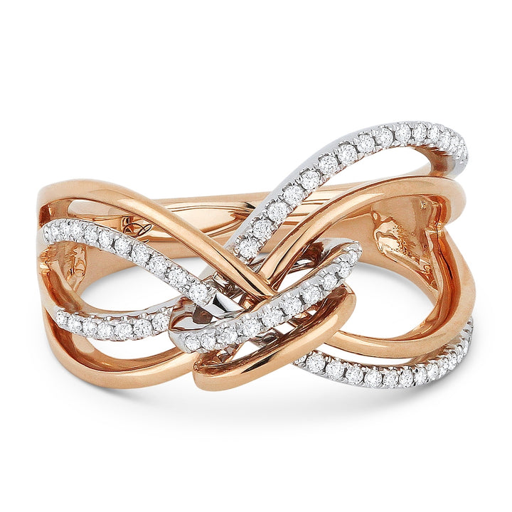 Madison L 14K Rose Gold Diamond Cocktail Ring - style R1006P