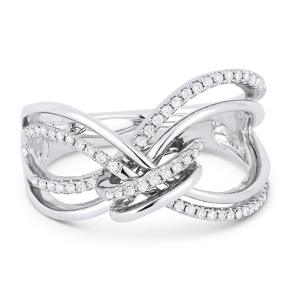 Madison L 14K White Gold Diamond Cocktail Ring - style R1006W