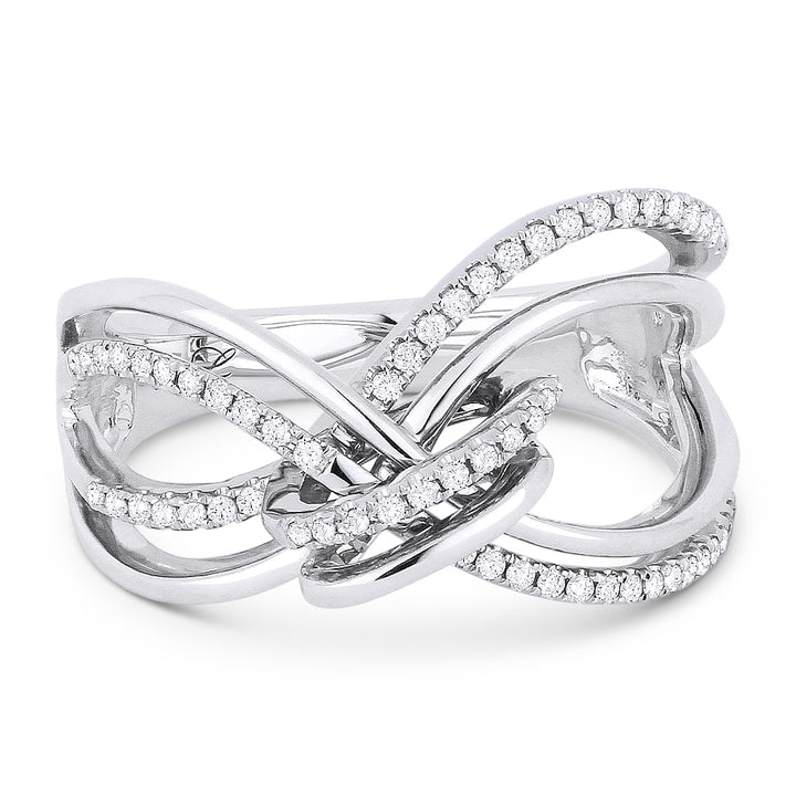 Madison L 14K White Gold Diamond Cocktail Ring - style R1006W