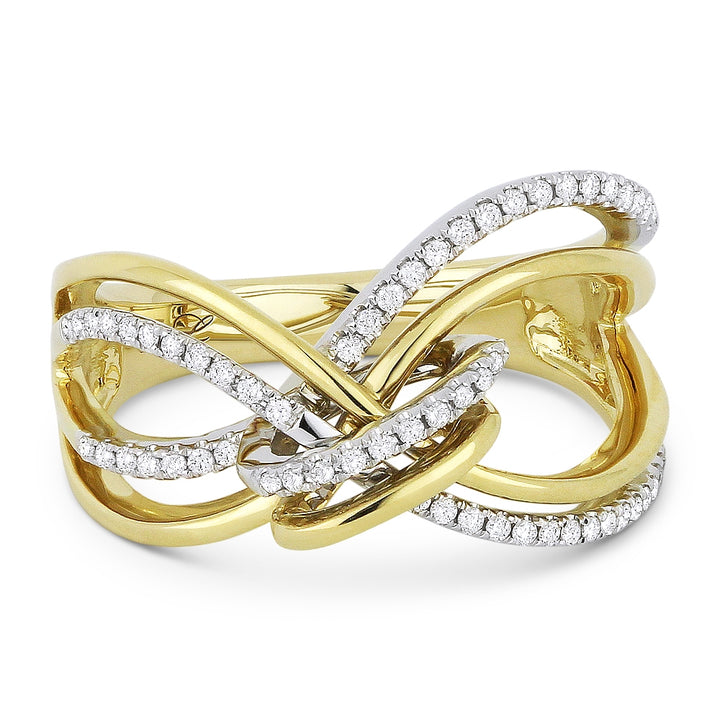 Madison L 14K Yellow Gold Diamond Cocktail Ring - style R1006Y