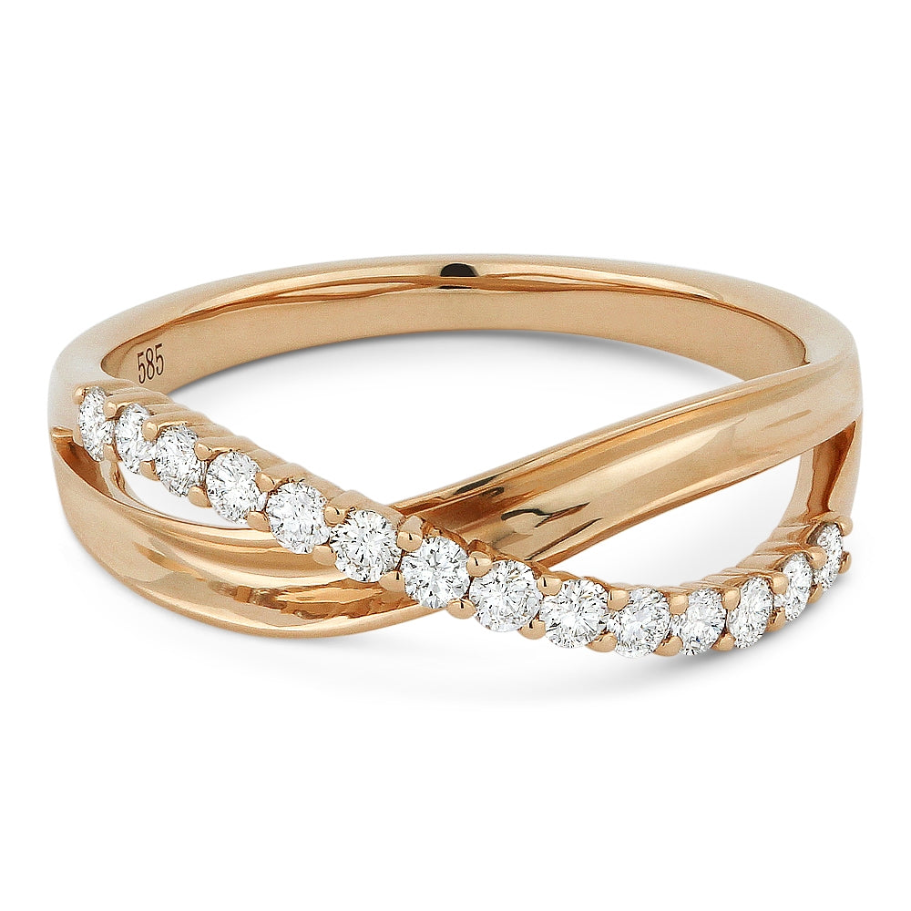 Madison L 14K Rose Gold Diamond Ring - style R1009P