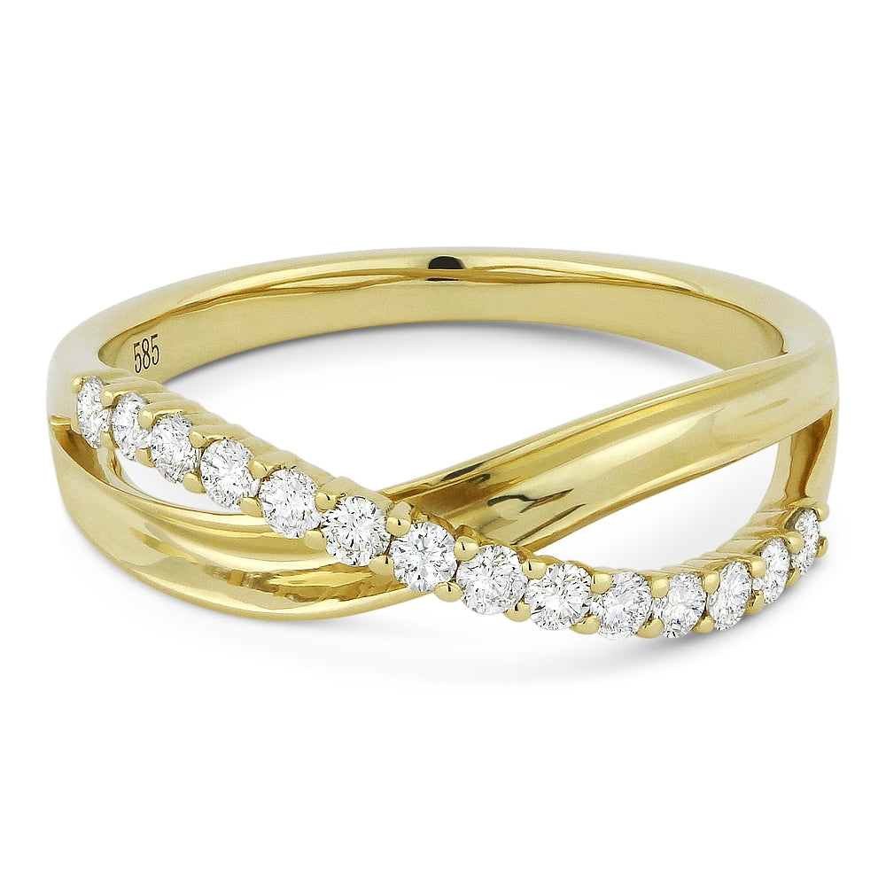 Madison L 14K Yellow Gold Diamond Ring - style R1009Y