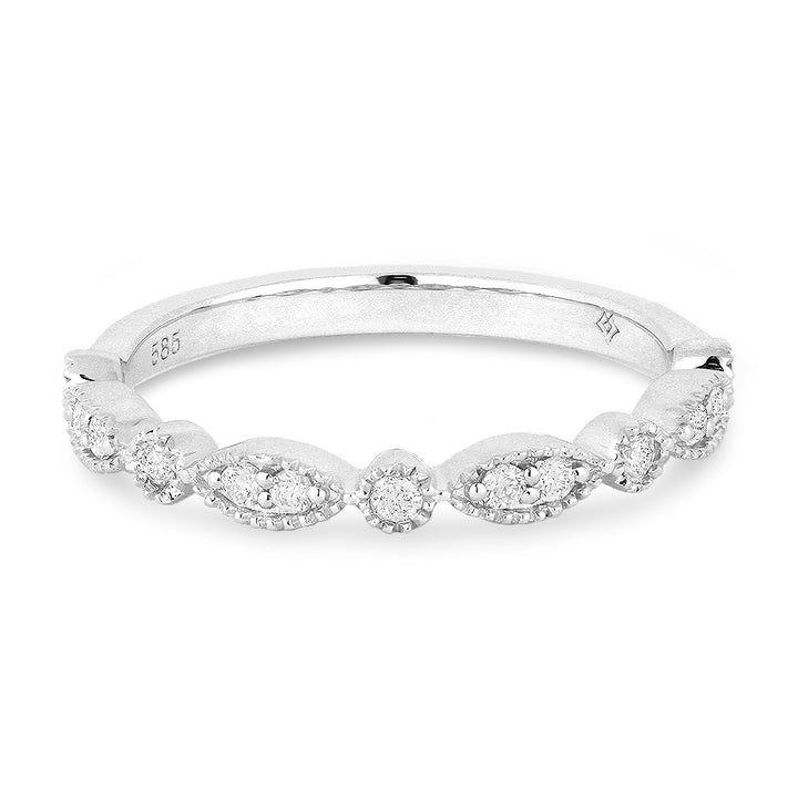 Madison L 14K White Gold Diamond Stackable Ring - style R1015W