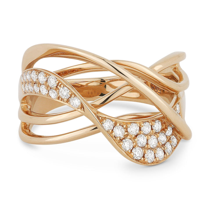 Madison L 14K Rose Gold Diamond Cocktail Ring - style R1020P