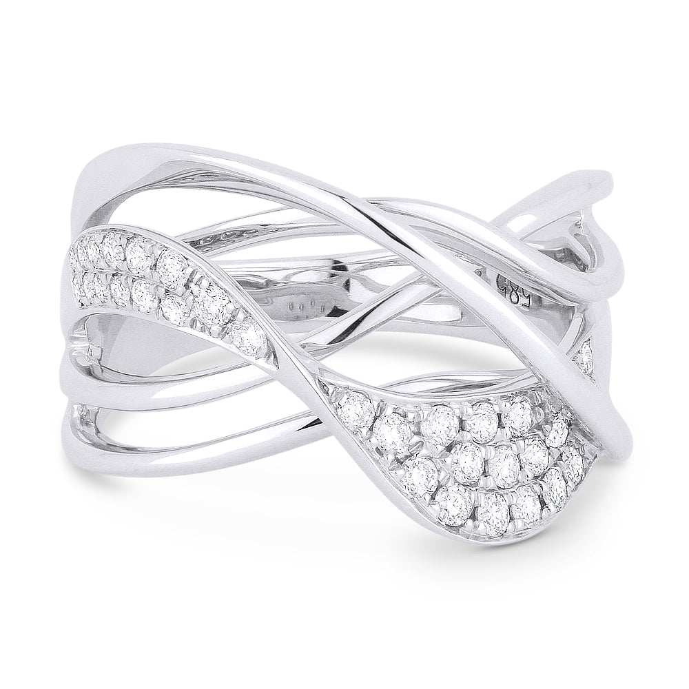 Madison L 14K White Gold Diamond Cocktail Ring - style R1020W