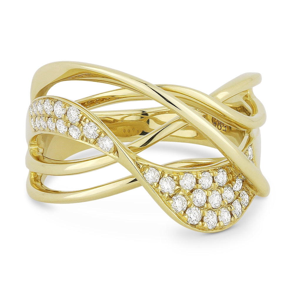 Madison L 14K Yellow Gold Diamond Cocktail Ring - style R1020Y