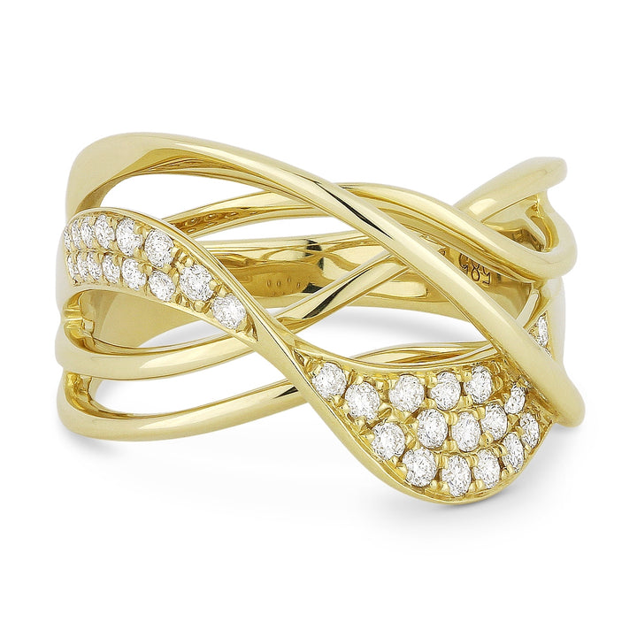 Madison L 14K Yellow Gold Diamond Cocktail Ring - style R1020Y