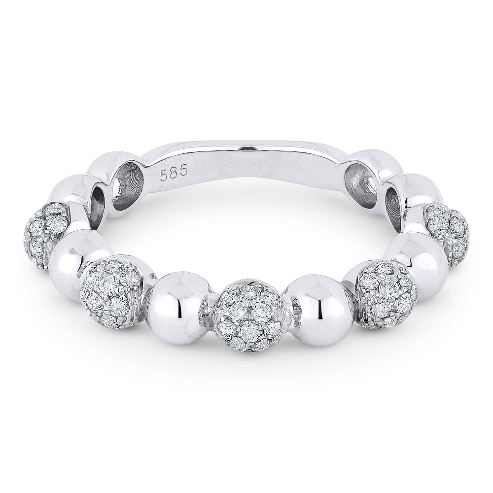 Madison L 14K White Gold Diamond Stackable Ring - style R1031W