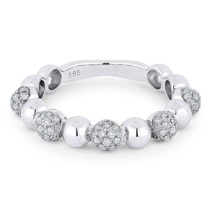 Madison L 14K White Gold Diamond Stackable Ring - style R1031W