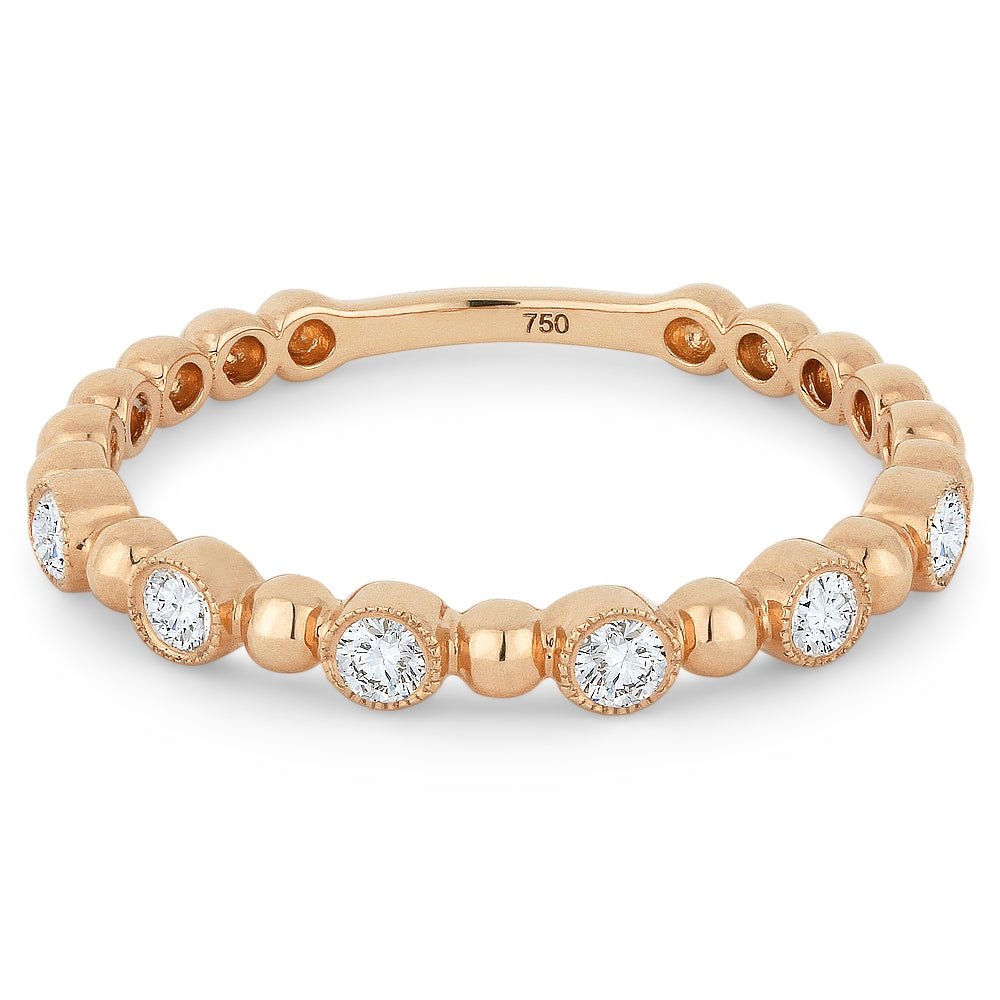 Madison L 14K Rose Gold Diamond Stackable Ring - style R1046P