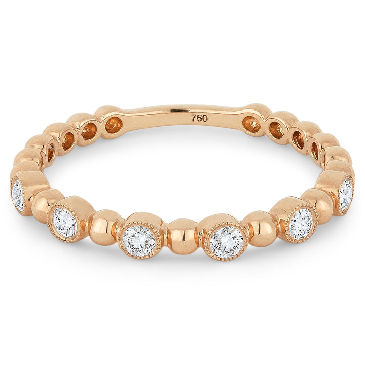 Madison L 14K Rose Gold Diamond Stackable Ring - style R1046P