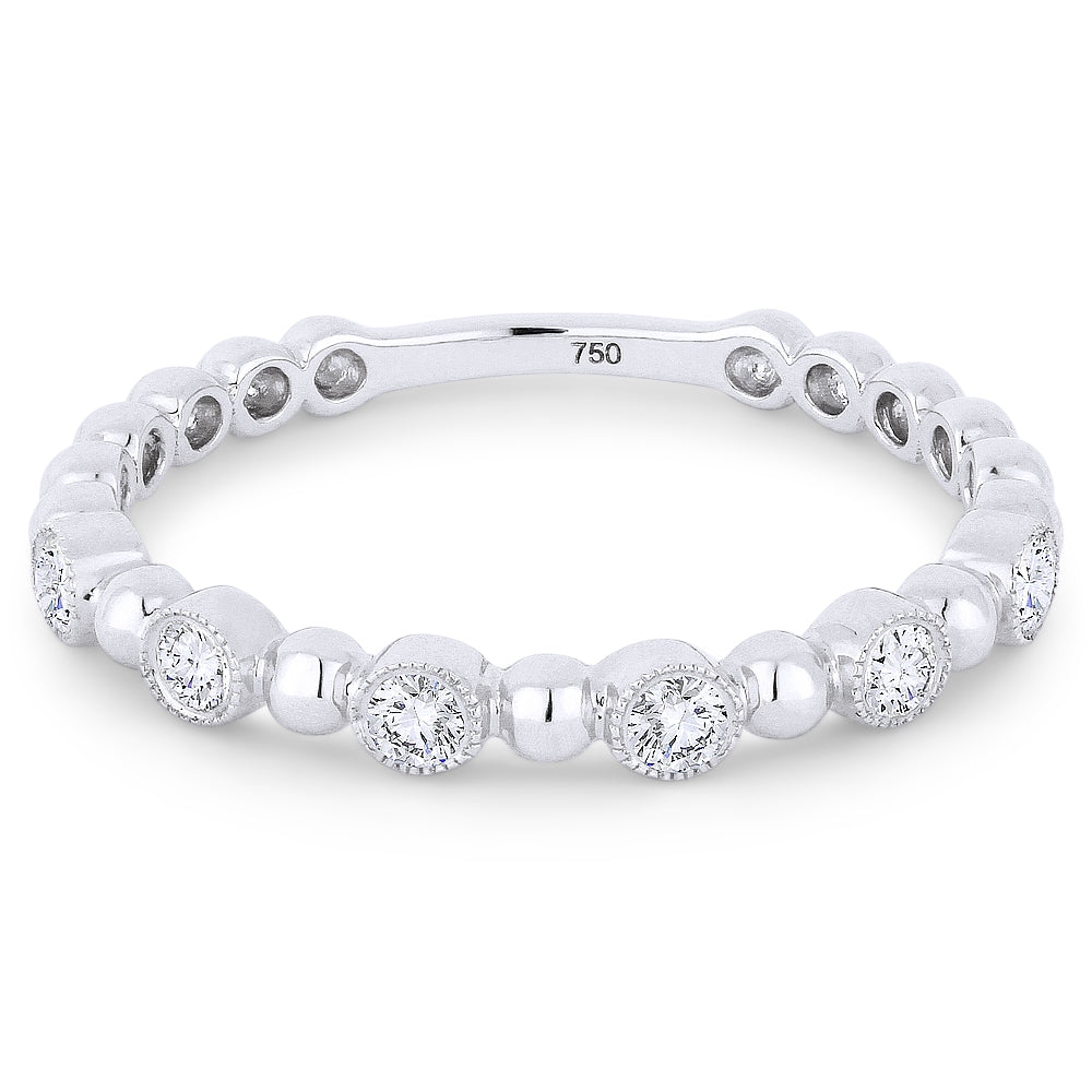 Madison L 14K White Gold Diamond Stackable Ring - style R1046W