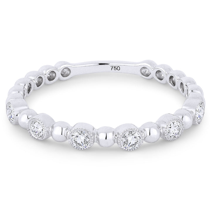 Madison L 14K White Gold Diamond Stackable Ring - style R1046W