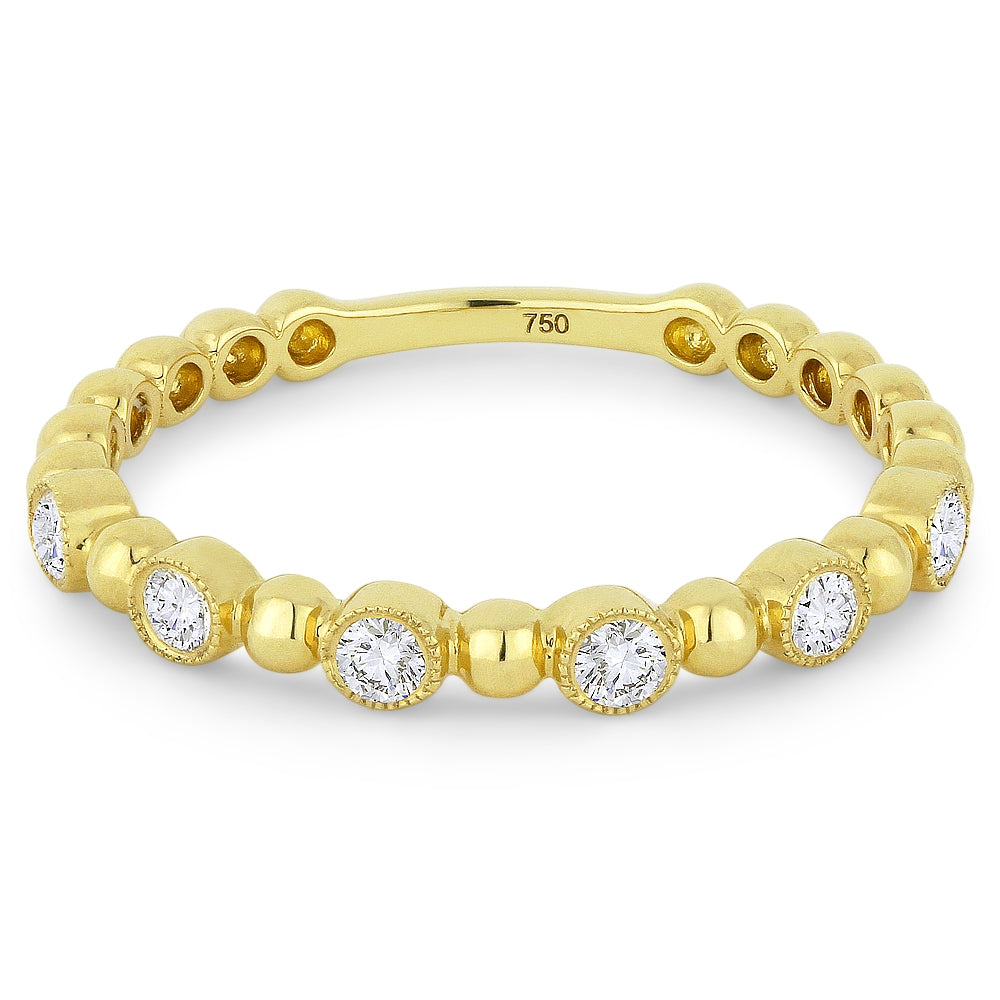 Madison L 14K Yellow Gold Diamond Stackable Ring - style R1046Y