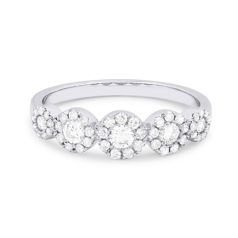 Madison L 14K White Gold Diamond Round Ring - style R1048W