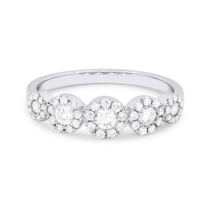 Madison L 14K White Gold Diamond Round Ring - style R1048W