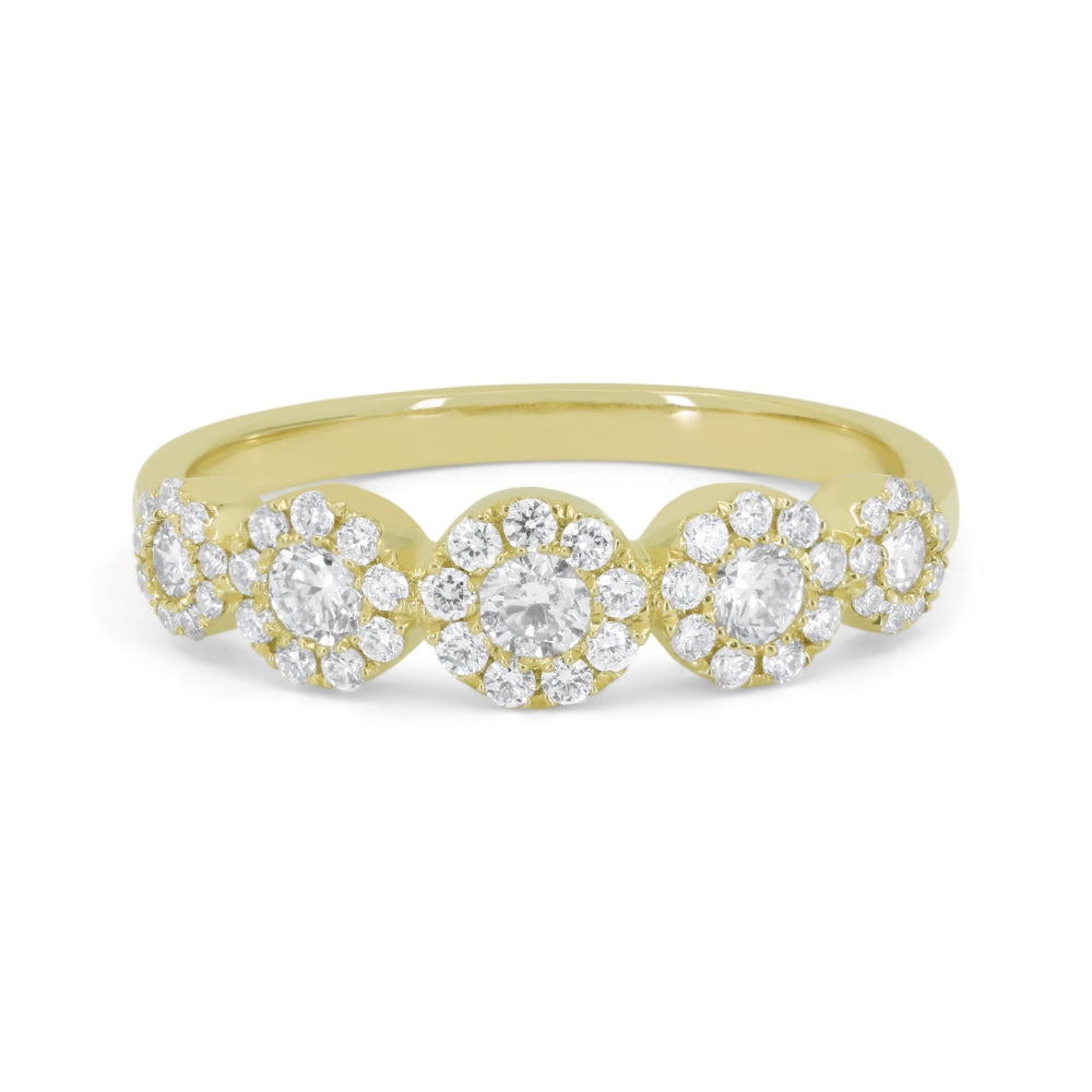 Madison L 14K Yellow Gold Diamond Round Ring - style R1048Y