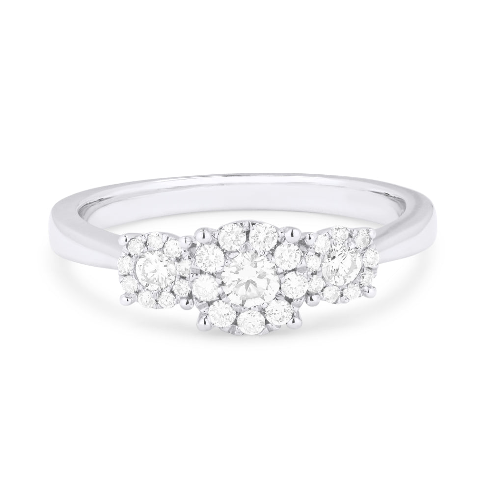 Madison L 14K White Gold Diamond Round Ring - style R1049W