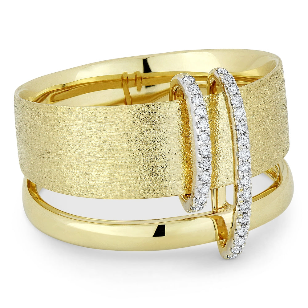 Madison L 14K Yellow Gold Diamond Cocktail Ring - style R1053Y