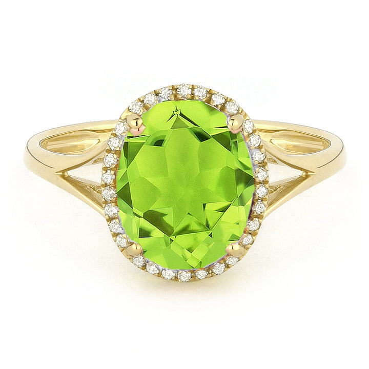Madison L 14K Yellow Gold Peridot Oval Ring - style R1059PRY