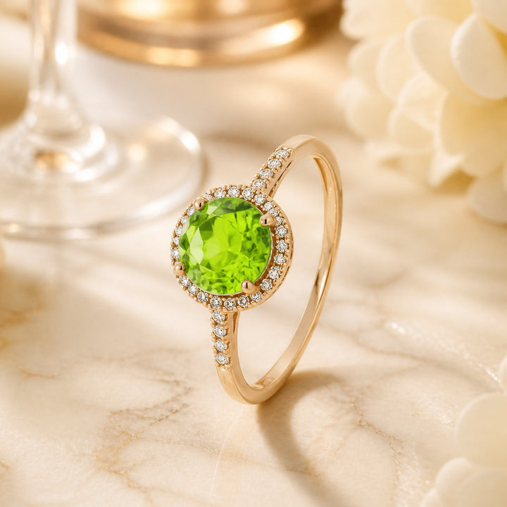 R1065 - 14K Gold Round Ring
