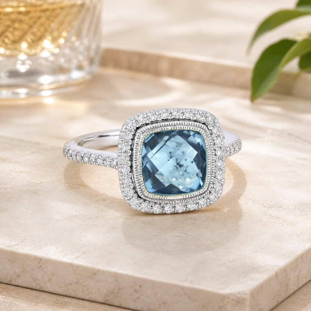 R1066 - 14K Gold Cushion Ring