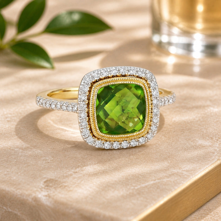 R1066 - 14K Gold Cushion Ring