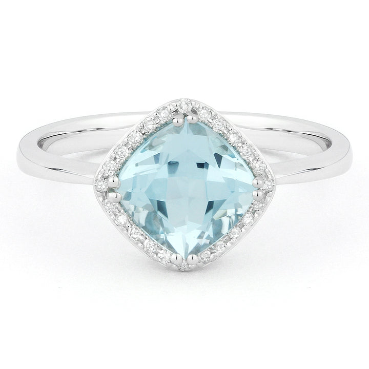 Madison L 14K White Gold Blue Topaz Rectangle Ring - style R1071BTW