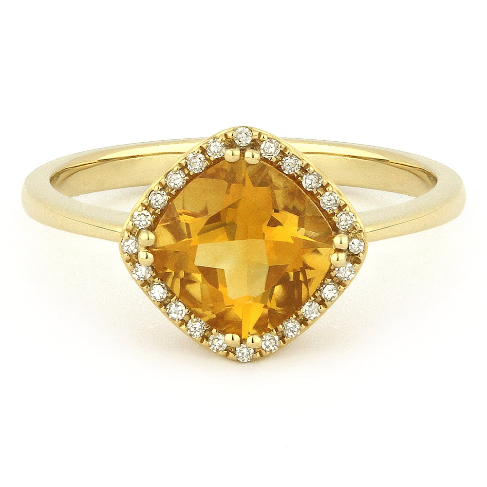 Madison L 14K Yellow Gold Citrine Rectangle Ring - style R1071CTY