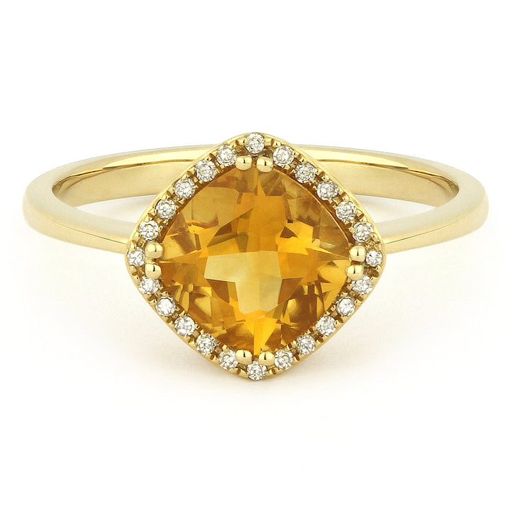 Madison L 14K Yellow Gold Citrine Rectangle Ring - style R1071CTY