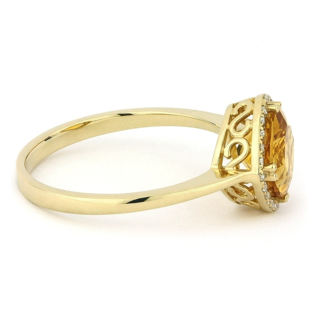 R1071 - 14K Gold Rectangle Ring