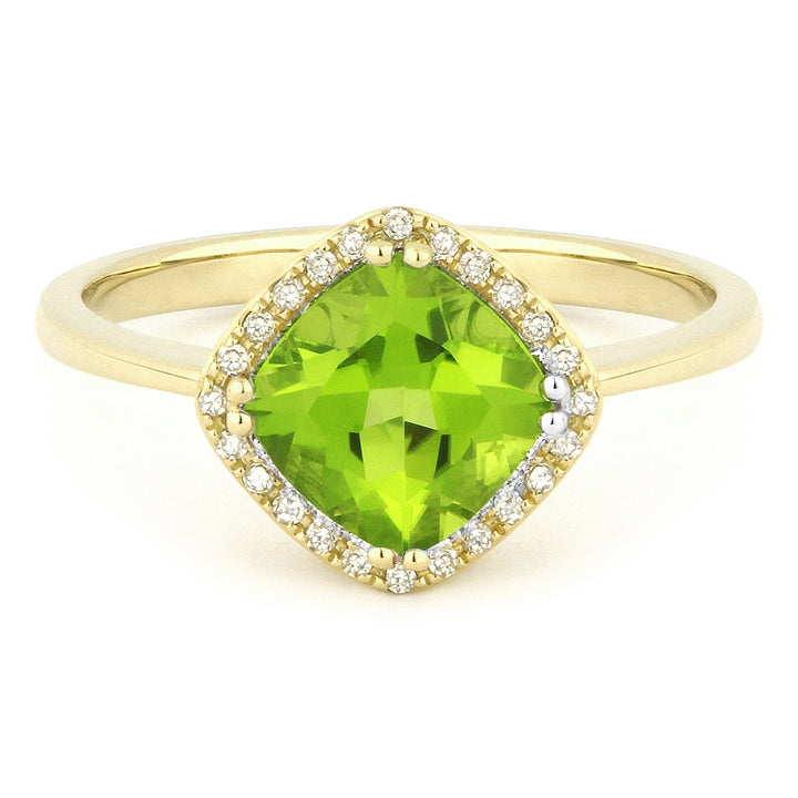 Madison L 14K Yellow Gold Peridot Rectangle Ring - style R1071PRY