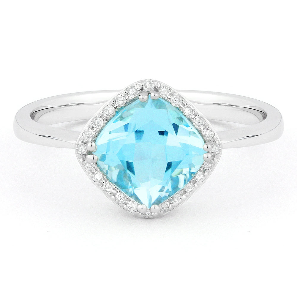 Madison L 14K White Gold Swiss Blue Topaz Rectangle Ring - style R1071SWBTW