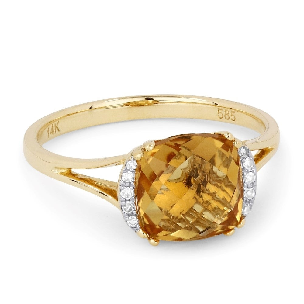 Madison L 14K Yellow Gold Citrine Oval Ring - style R1072CTY