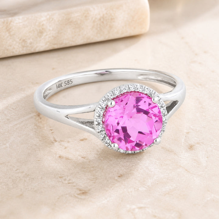 R1075 - 14K Gold Round Ring