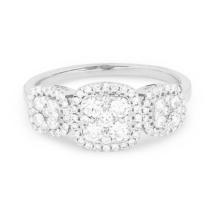 Madison L 14K White Gold Diamond Cushion Ring - style R1081W