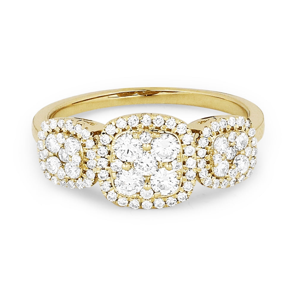 Madison L 14K Yellow Gold Diamond Cushion Ring - style R1081Y