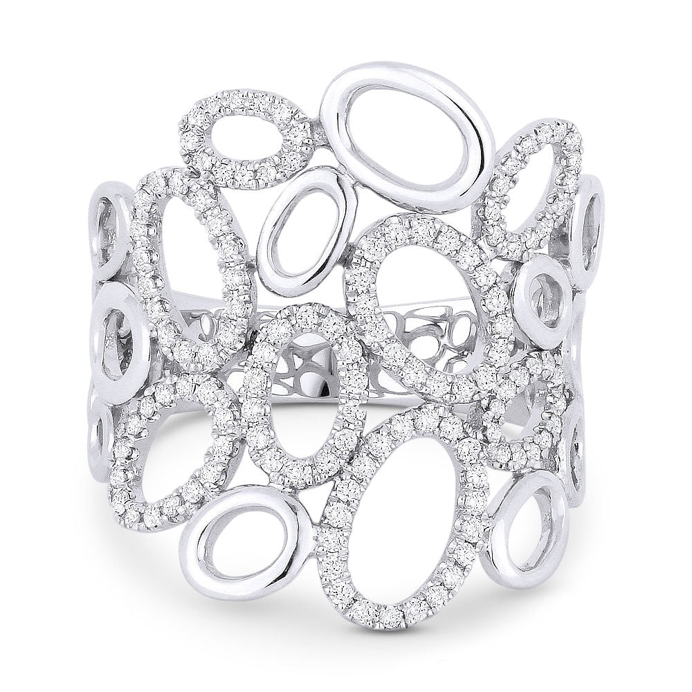 Madison L 14K White Gold Diamond Cocktail Ring - style R1117W