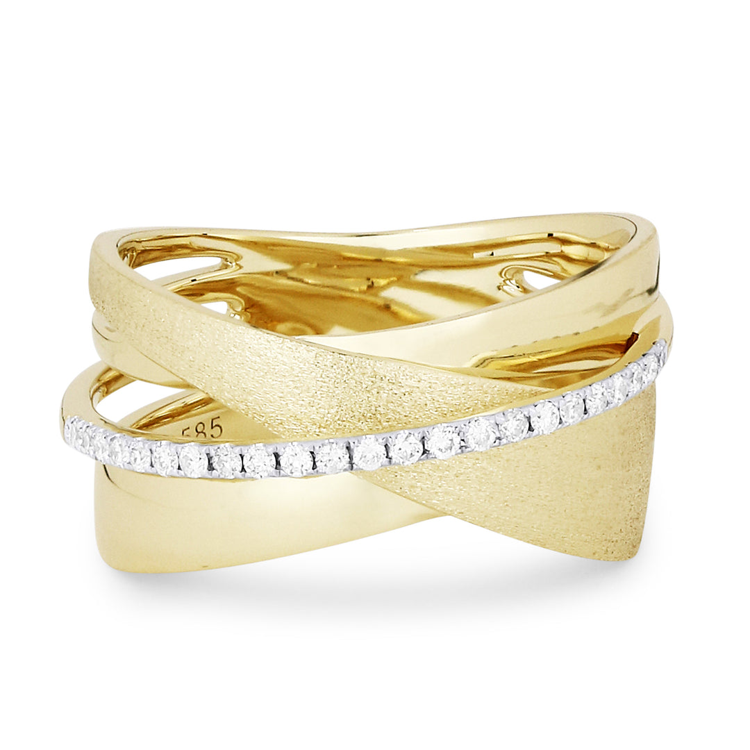 Madison L 14K Yellow Gold Diamond Cocktail Ring - style R1125Y