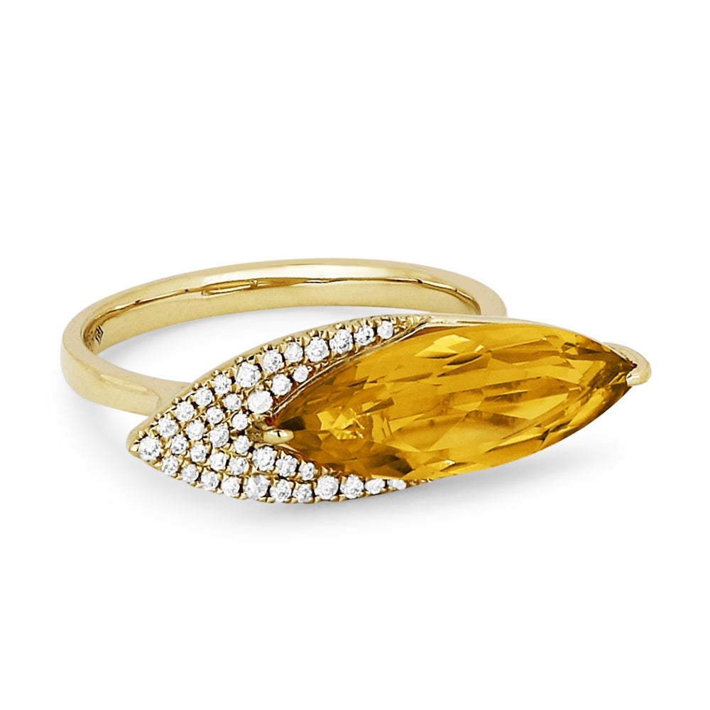 Madison L 14K Yellow Gold Citrine Marquise Ring - style R1134CTY