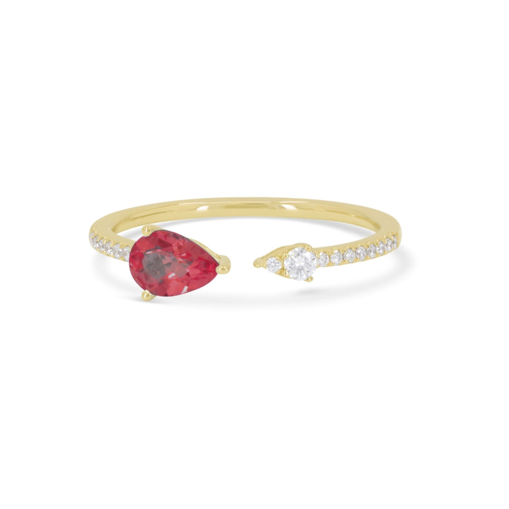 Madison L 14K Yellow Gold Garnet Ring - style R1136GAY