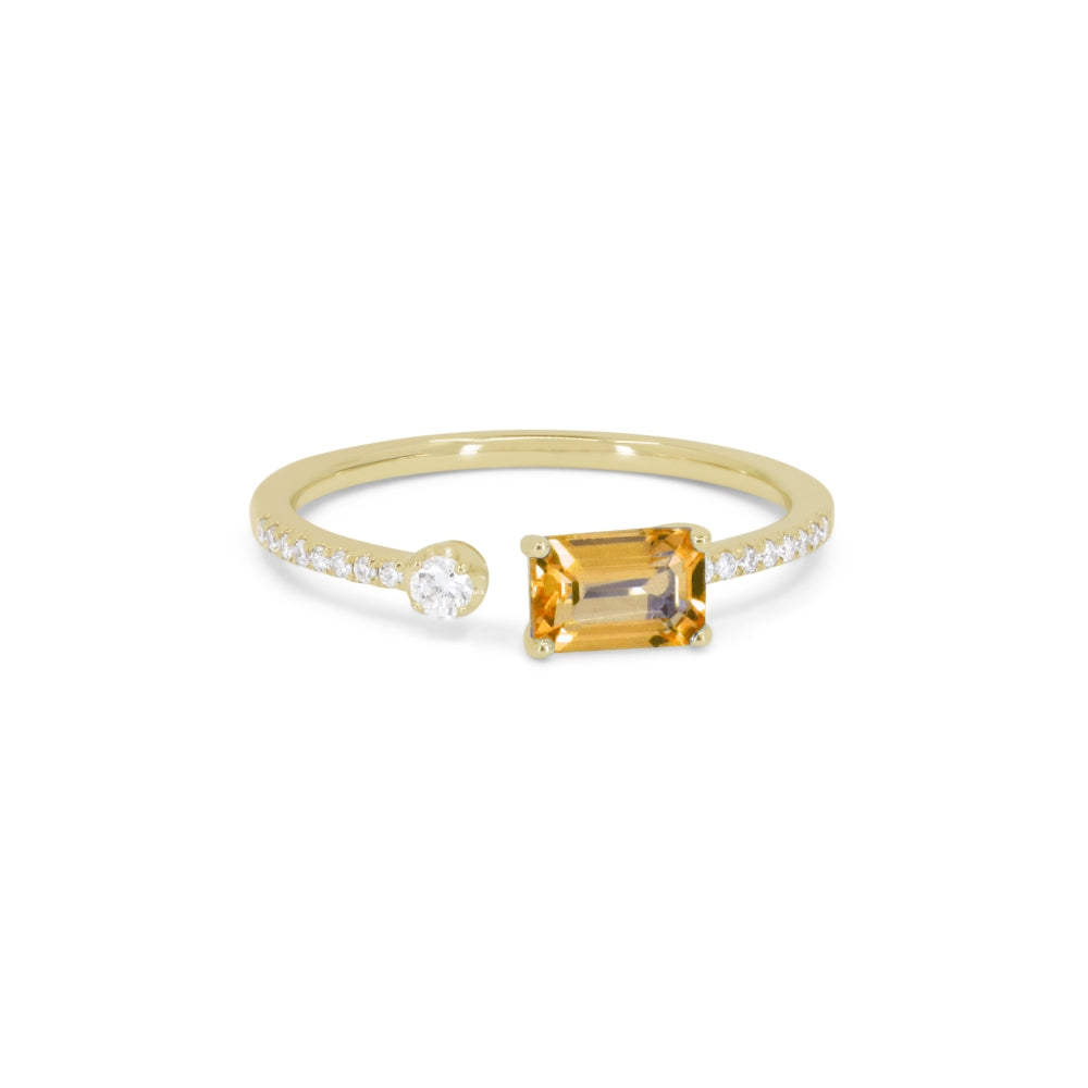Madison L 14K Yellow Gold Citrine Ring - style R1140CTY