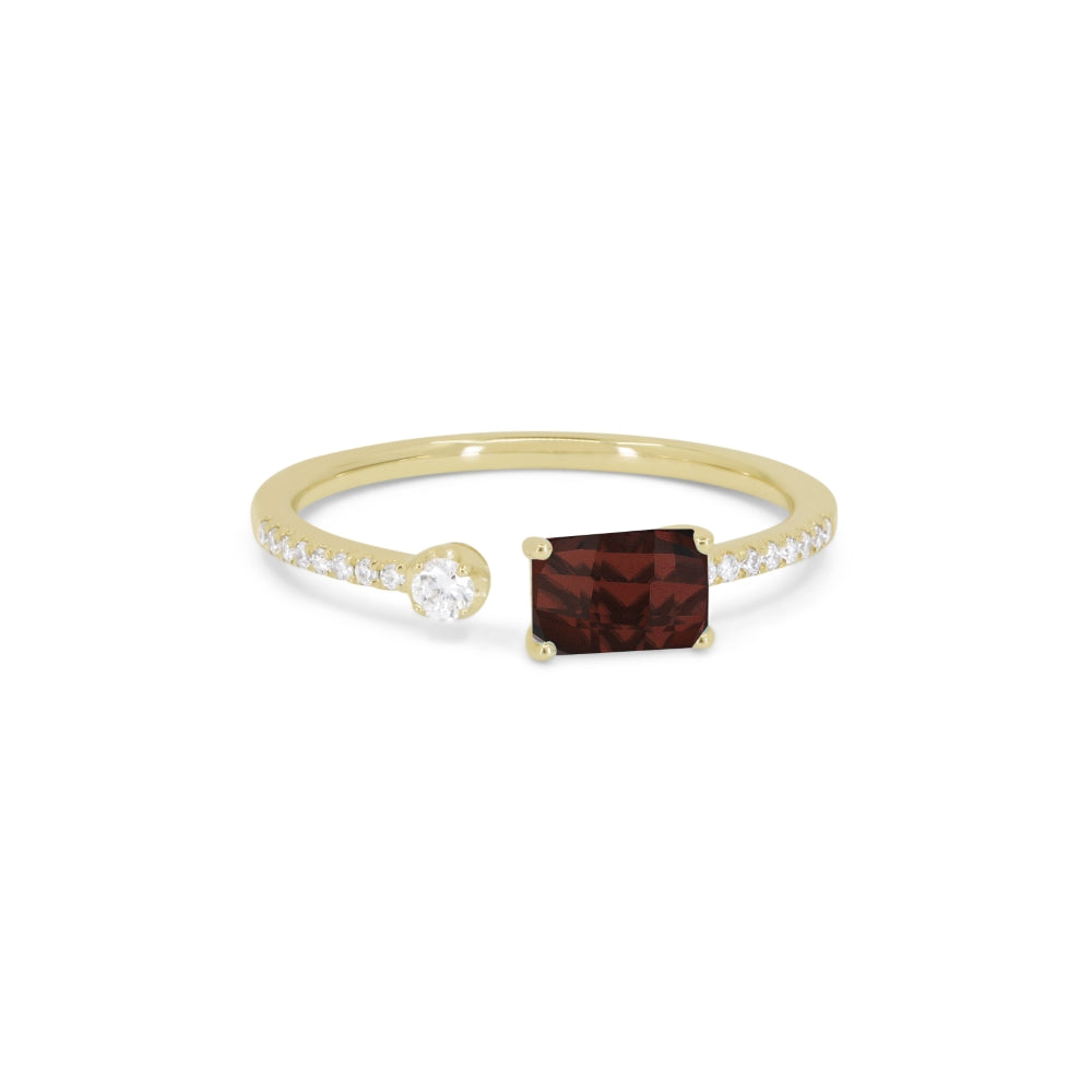 Madison L 14K Yellow Gold Garnet Ring - style R1140GAY