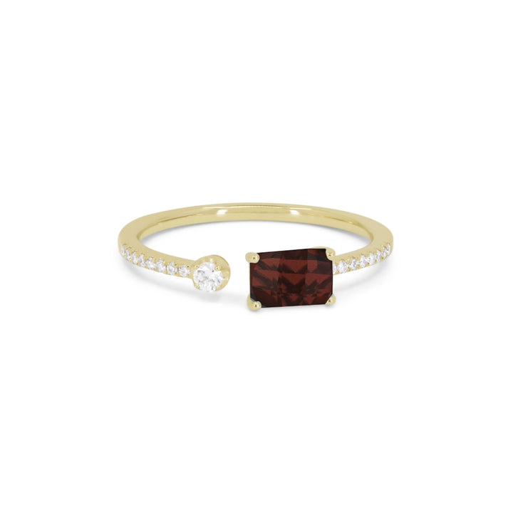 Madison L 14K Yellow Gold Garnet Ring - style R1140GAY